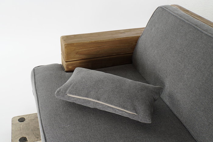 DKD Home Decor Sofá Alpino Gris Natural 224 x 95 x 82 cm DKD Home Decor Sofá Alpino Gris Natural 224 x 95 x 82 cm