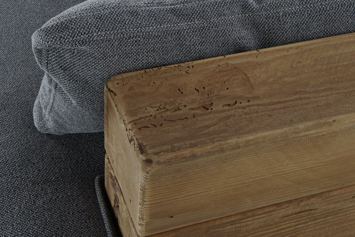 DKD Home Decor Sofá Alpino Gris Natural 224 x 95 x 82 cm DKD Home Decor Sofá Alpino Gris Natural 224 x 95 x 82 cm