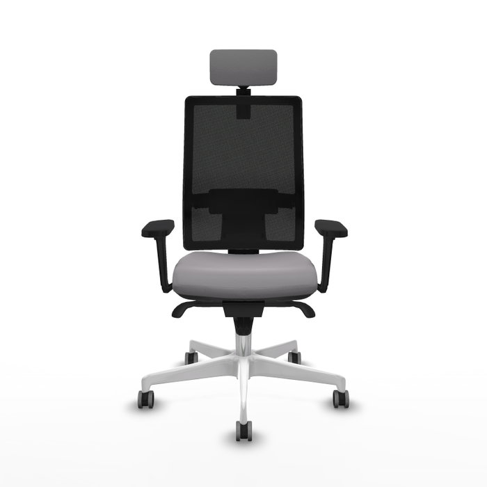 PIQUERAS Y CRESPO Silla de oficina Horna con mecanismo Sincro, Gris y Negro
