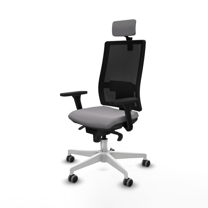 PIQUERAS Y CRESPO Silla de oficina Horna con mecanismo Sincro, Gris y Negro