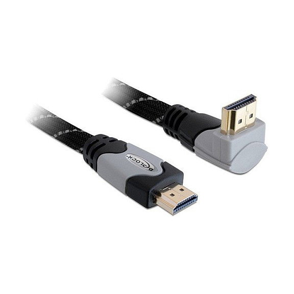 DeLOCK Cable HDMI High Speed 1.4 de 5m, 4K, 3D, Negro/Gris DeLOCK Cable HDMI High Speed 1.4 de 5m, 4K, 3D, Negro/Gris