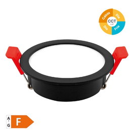 GSC Evolution Aro redondo empotrable compacto LED Lumati 4W Negro