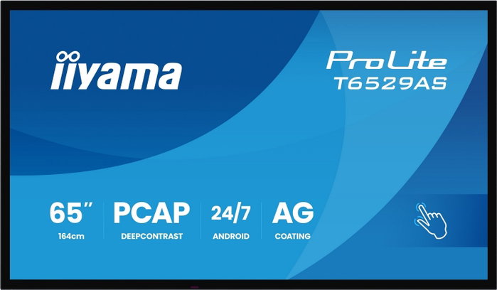 iiyama ProLite T6529AS-B1AG Pantalla Táctil 65'' 4K iiyama ProLite T6529AS-B1AG Pantalla Táctil 65'' 4K