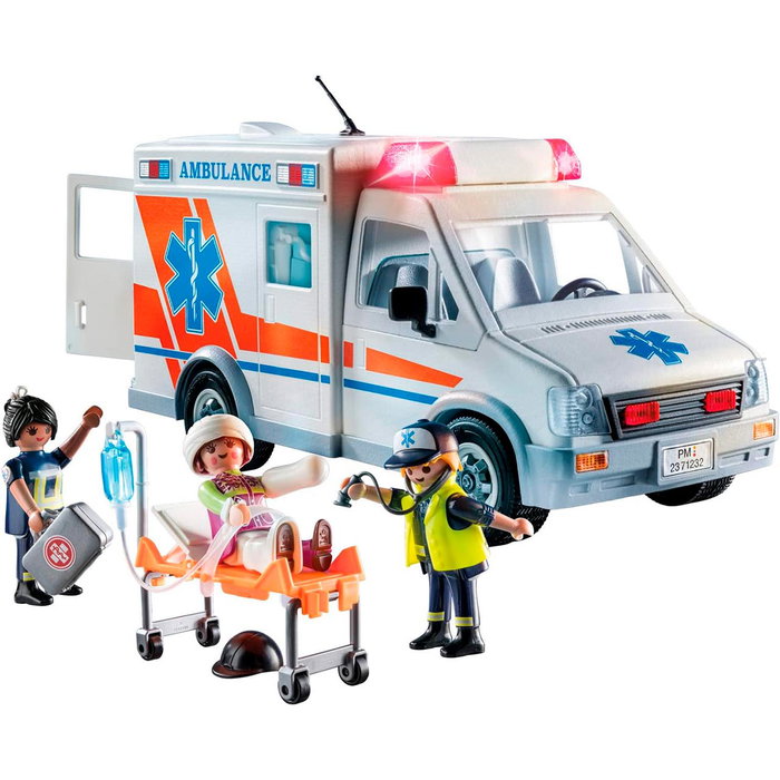 Playmobil Ambulancia City Action 71232 con Luz y Sonido - Multilingüe, +4 años