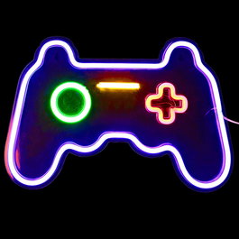 Home Deco Factory Mando Play Lámpara LED Neón Usb Home Deco Factory Medidas 41x1,8x27,5 cm