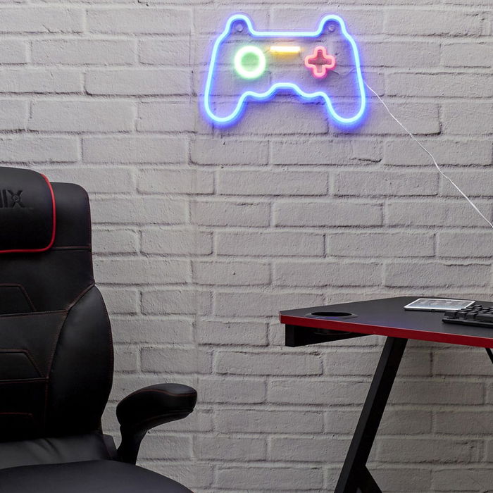 Home Deco Factory Mando Play Lámpara LED Neón Usb Home Deco Factory Medidas 41x1,8x27,5 cm