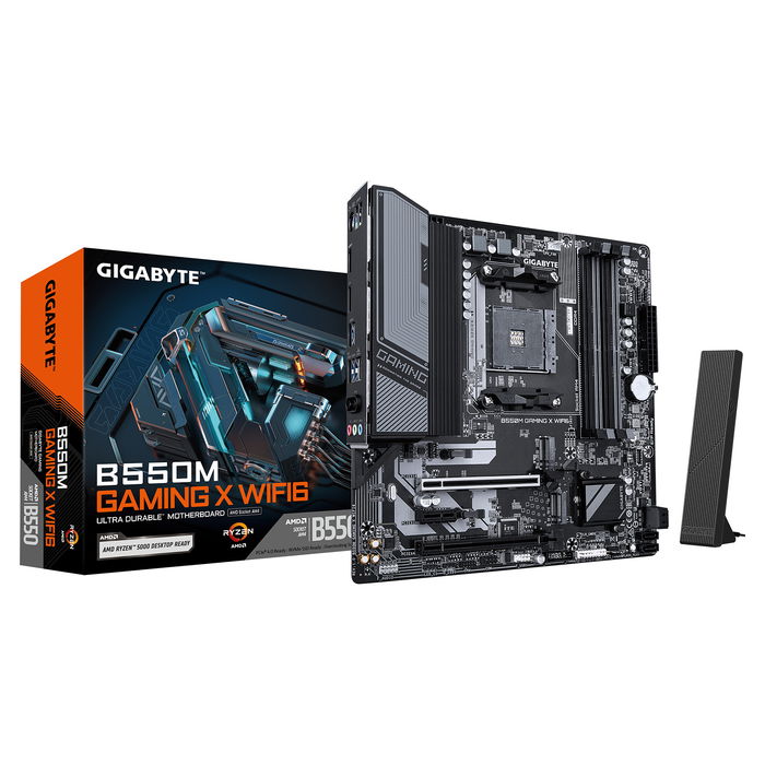 Gigabyte Placa Base B550M GAMING X WIFI6 (B550.AM4.mATX.DDR4) con Wi-Fi 6 para AMD Ryzen 5000 Series Gigabyte Placa Base B550M GAMING X WIFI6 (B550.AM4.mATX.DDR4) con Wi-Fi 6 para AMD Ryzen 5000 Series