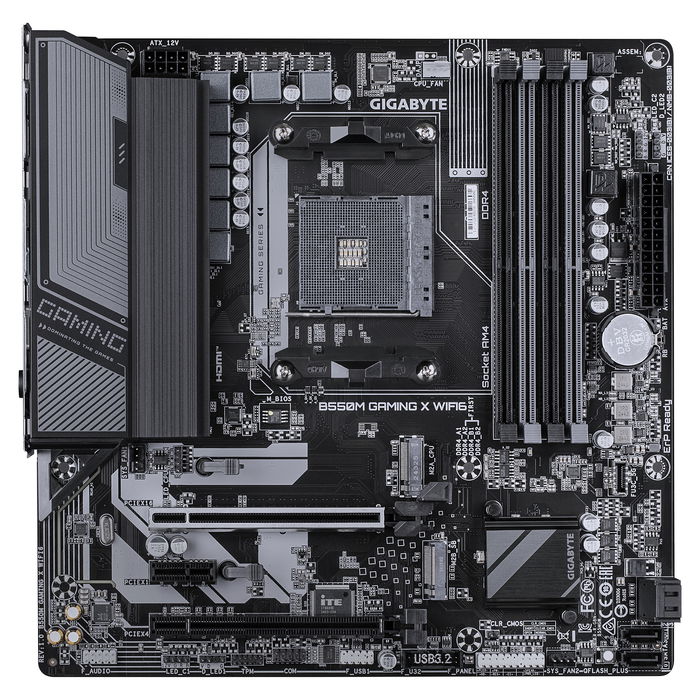 Gigabyte Placa Base B550M GAMING X WIFI6 (B550.AM4.mATX.DDR4) con Wi-Fi 6 para AMD Ryzen 5000 Series Gigabyte Placa Base B550M GAMING X WIFI6 (B550.AM4.mATX.DDR4) con Wi-Fi 6 para AMD Ryzen 5000 Series