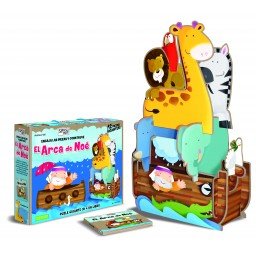 Puzle 3D Y Libro Sassi Manolito Books L´Arca De Noe 3D- Catalan 12 Piezas (+3 Años)
