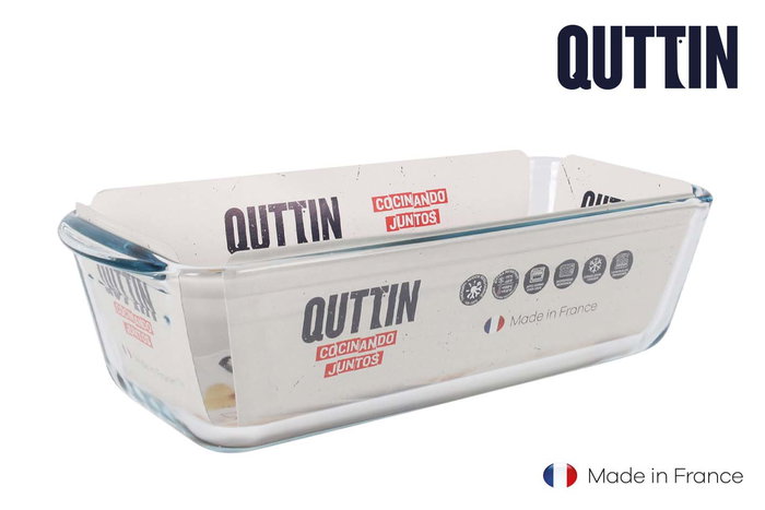Quttin Molde Rectangular Vidrio Hondo 28.2x11.6x7.7 cm, 784g (6 Unidades) Quttin Molde Rectangular Vidrio Hondo 28.2x11.6x7.7 cm, 784g (6 Unidades)
