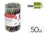 Liderpapel Barras Termofusibles Purpurina 7 mm x 100 mm Bote 50 Unidades Colores Surtidos