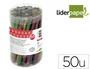 Liderpapel Barras Termofusibles Purpurina 7 mm x 100 mm Bote 50 Unidades Colores Surtidos
