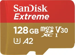 SanDisk Extreme 128 GB MicroSDXC 160 MB/s lectura 90 MB/s escritura Clase 3 U3 V30