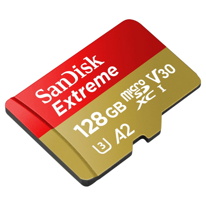 Sandisk Extreme 128GB MicroSDXC U3 V30 A2 160MB/s Lectura 90MB/s Escritura Adaptador SD
