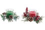DKD Home Decor Vela de Cristal en Cera de Parafina, Pack de 2