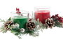 DKD Home Decor Vela de Cristal en Cera de Parafina, Pack de 2