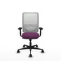 PIQUERAS Y CRESPO Silla de oficina Zulema con mecanismo Sincro, Morado y Blanco