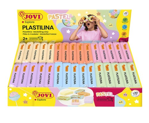 Jovi Plastilina 70 Colores Pastel Surtidos Caja de 30 Unidades de 50g Jovi Plastilina 70 Colores Pastel Surtidos Caja de 30 Unidades de 50g