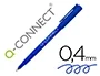 Q-connect Rotulador de Fibra Punta Fina Fine Liner Azul 0,4 mm Trazo Escritura Nítida Precisa 1300m Cuerpo y Capuchón Color Tinta Ideal Escritura