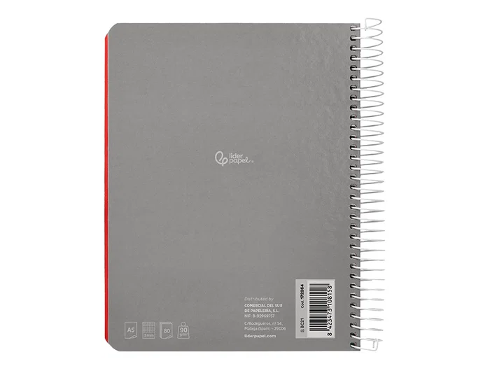 Liderpapel Cuaderno Espiral A5 Micro Witty Tapa Dura 120 Hojas 90gr Rayas Horizontales 8mm Colores Surtidos