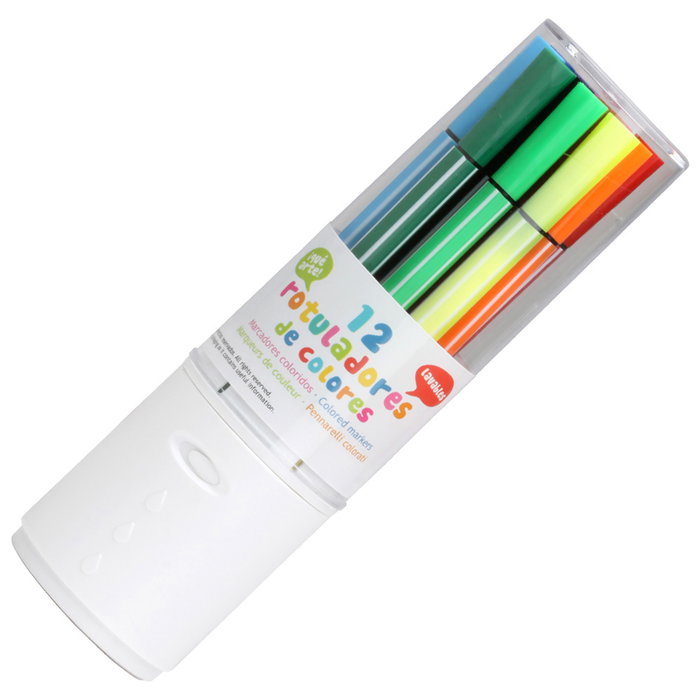 CMP General Juego de 12 Rotuladores Lavables con Estuche CMP General Juego de 12 Rotuladores Lavables con Estuche
