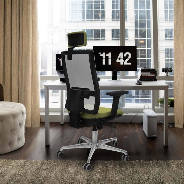 PIQUERAS Y CRESPO Silla de oficina Horna con mecanismo Sincro en Blanco
