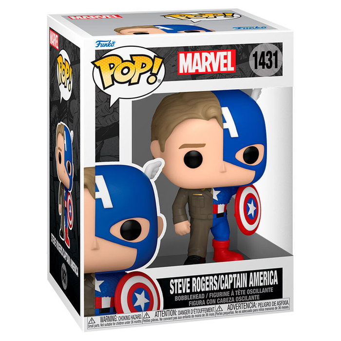 FUNKO Figura POP Marvel Steve Rogers Capitán América FUNKO Figura POP Marvel Steve Rogers Capitán América