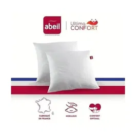 Abeil Juego de 2 almohadas Ultima Confort - 60 x 60 cm, Certificación Oeko-Tex