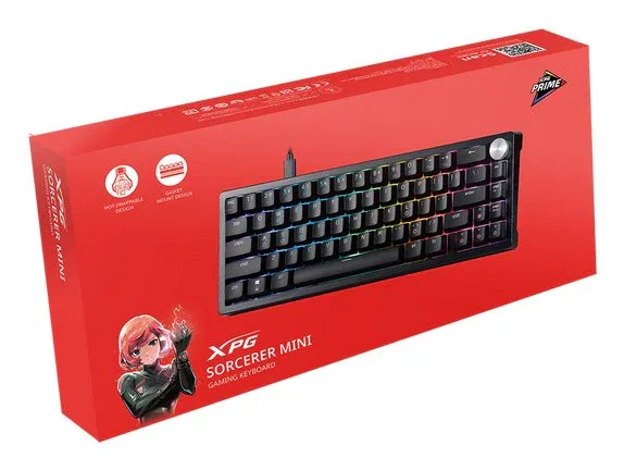 XPG SORCERER MINI Teclado Gaming 65% QWERTY Inglés Mecánico RGB Negro
