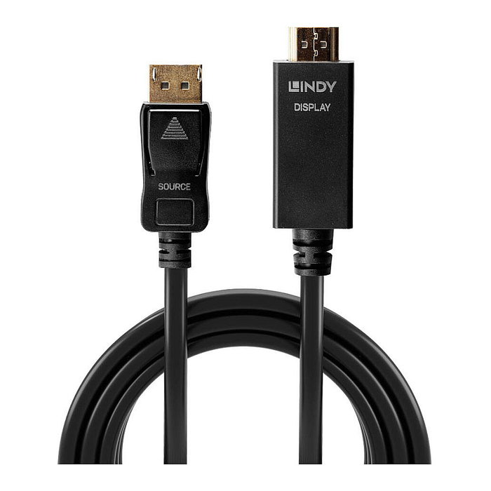 Lindy Cable DisplayPort a HDMI 4K30 de 0,5 m Negro