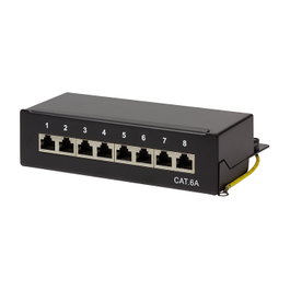 LogiLink Patchpanel Desktop 8 Port Cat6A STP negro