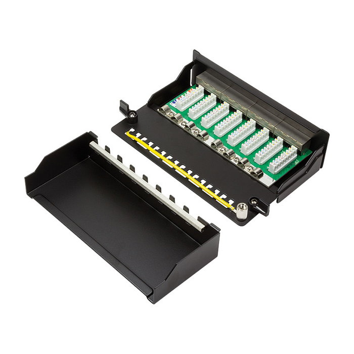 LogiLink Patchpanel Desktop 8 Port Cat6A STP negro
