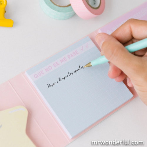 Bloc de Notas y Notas Adhesivas para Acordarme de Todo y Más Mr.Wonderful WOA10338ES