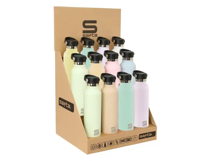 Safta Expositor para Botellas de Metal 600ml Colores Pastel Safta Expositor para Botellas de Metal 600ml Colores Pastel