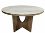 DKD Home Decor Mesa Redonda Comedor Scandi 130 x 76 x 130 cm Acacia