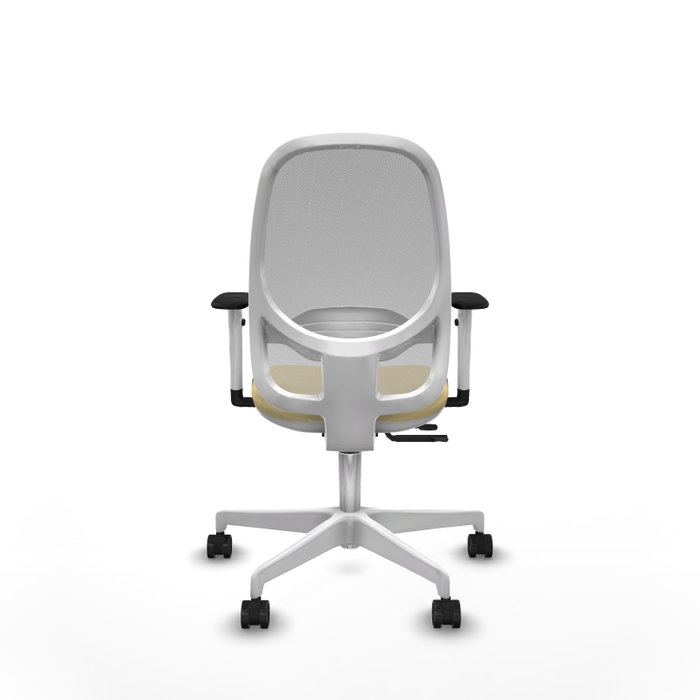 PIQUERAS Y CRESPO Silla de oficina Cilanco con mecanismo Sincro/Traslack, Similpiel Crema y Malla Gris PIQUERAS Y CRESPO Silla de oficina Cilanco con mecanismo Sincro/Traslack, Similpiel Crema y Malla Gris