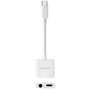 Nanocable Adaptador de Audio USB-C Macho a Jack 3.5 Hembra y USB-C Hembra PD 60W, Blanco