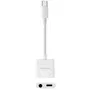 Nano Cable 10.24.1206 Adaptador Audio USB-C Macho a Jack 3.5 Hembra + USB-C Hembra Carga PD 60W Blanco