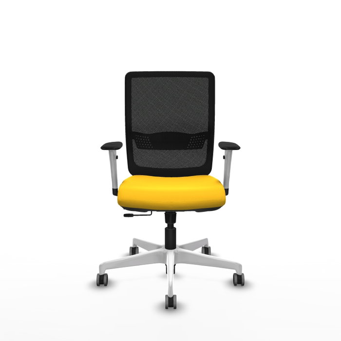 PIQUERAS Y CRESPO Silla de oficina Haches con mecanismo Sincro/Traslack Amarillo y Negro