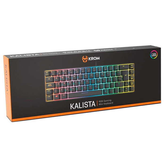 Krom Kalista Teclado Gaming RGB Mini USB Negro Krom Kalista Teclado Gaming RGB Mini USB Negro