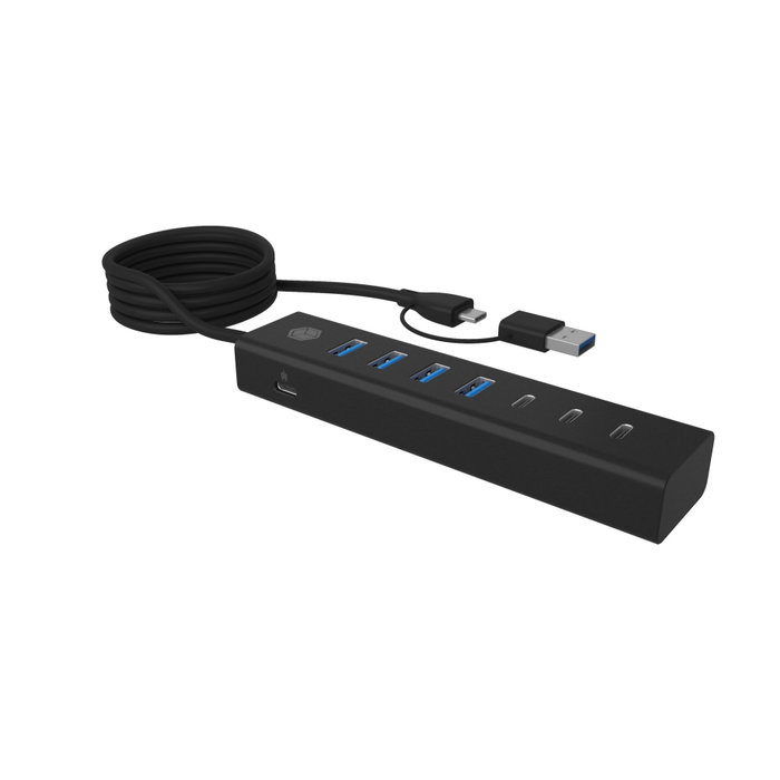 ICY BOX IB-HUB1737-C3 Hub USB 3.2 de 7 puertos (4x USB-A y 3x USB-C)