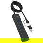 ICY BOX IB-HUB1737-C3 USB-C/USB-A 3.2 Gen 1 Hub de 7 Puertos (4xUSB-A, 3xUSB-C) 5000 Mbit/s
