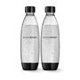 SodaStream Fuse Pack de 2 Botellas de 1L, Negro y Transparente