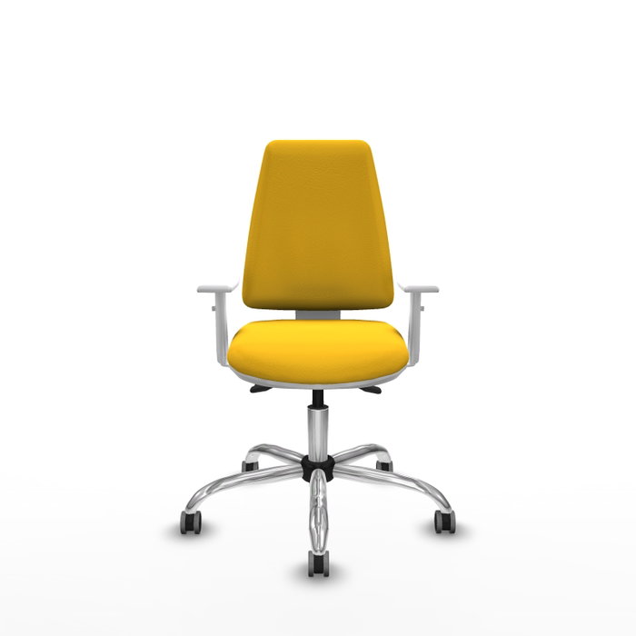 PIQUERAS Y CRESPO Silla de oficina Elche con mecanismo Asincro, Amarillo