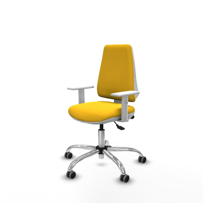 PIQUERAS Y CRESPO Silla de oficina Elche con mecanismo Asincro, Amarillo