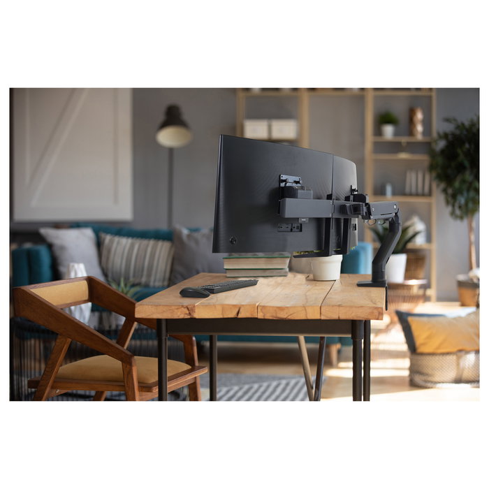 Ergotron HX Desk Dual Monitor Arm Negro mate