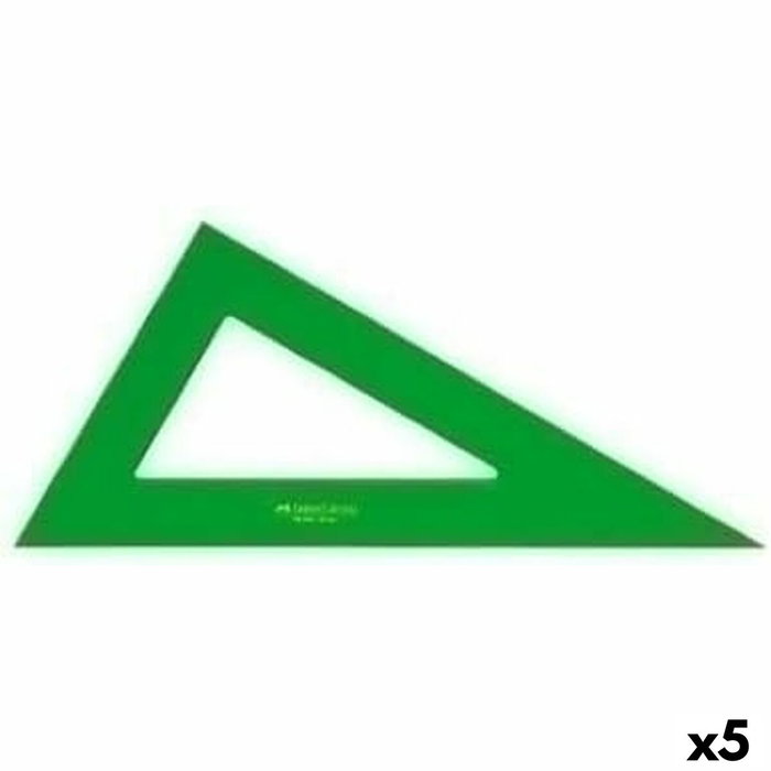 Faber-Castell Cartabón Técnico de 12 cm Verde Transparente