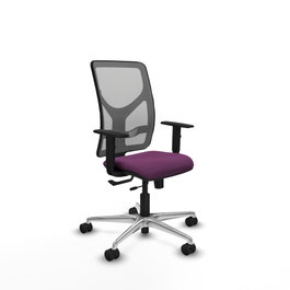 PIQUERAS Y CRESPO Silla de oficina Motilla con mecanismo Sincro/Traslack, Morado y Gris