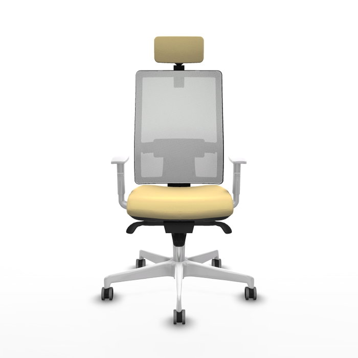 PIQUERAS Y CRESPO Silla de oficina Horna con mecanismo Sincro, Crema y Blanco PIQUERAS Y CRESPO Silla de oficina Horna con mecanismo Sincro, Crema y Blanco