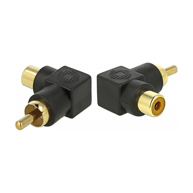 DeLOCK 66168 Adaptador RCA de Macho a Hembra Angulado